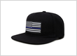 Thin blue line flag flatbill trucker hat