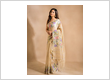 SKU: 1464:- Tussar Handloom Needle Work Jamdani Saree – Light Peach with Floral Design