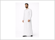 White Knit Cotton Thobe