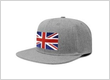British flag hat Grey Flatbill
