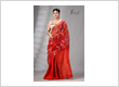 SKU: 1356 :- Red Handwoven Matka Muslin Jamdani Silk Saree