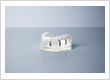 Dental implant and crown model demonstrating implant-supported restorations at Brodine Prosthodontics Rochester NY