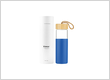 Borosilicate Glass Bottles with Silicone Sleeve and Bamboo Lid