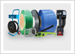 Polypropylene pallet strapping rolls with strapping dispenser, tensioner, and packaging tools for industrial packaging applications