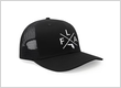 All Black Florida FLA Cross Logo Hat