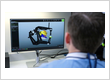 Digital dental scan and CAD design displayed at Brodine Prosthodontics in Rochester NY for implant-supported restorations, crowns, and full-mouth rehabilitation