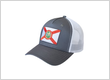 Grey White adjustable snapback trucker baseball hat
