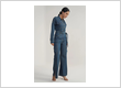 Belted Denim Utility Jumpsuit with Wide-Leg Silhouette