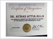 Dr. Ayman Attia Alla Receives Certificate of Recognition from Senator John C. Liu