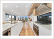 Open plan contemporary kitchen in 