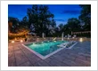 Illuminated Backyard Pool and Patio