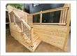 Cedar deck with privacy screen