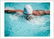 Man Butterfly Swimmer Breathing
