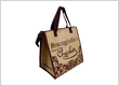 Custom printed jute gift cooler bag